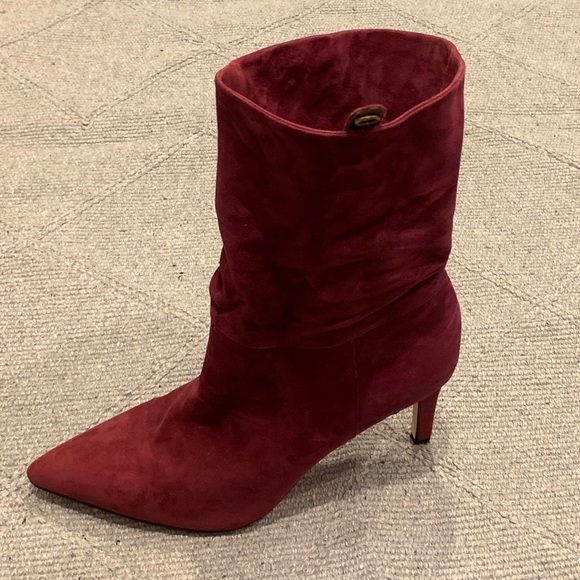 Calvin Klein Suede Ankle Boot High Heel Bethany Adjustable Shaft Women 6.5 US - Picture 12 of 13